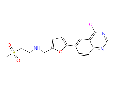 CAS：1334953-75-1，中文名稱：N-((5-(4-氯喹唑啉-6- 基)呋喃-2-基)甲基)-2-(甲基磺?；?乙胺