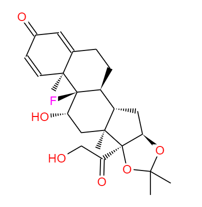  CAS：76-25-5，中文名稱：曲安奈德 ，英文名稱：Triamcinolone acetonide