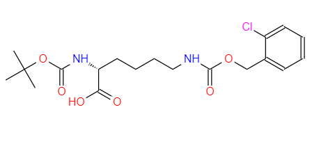 CAS：57096-11-4，中文名稱：Boc-N'-(2-氯芐氧羰基)-D-賴氨酸 ，英文名稱：Boc-D-Lys(2-Cl-Z)-OH