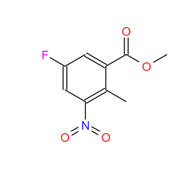 中文 CAS：697739-03-0，5-氟-2-甲基-3-硝基苯甲酸甲酯， 英文名稱：5-FLUORO-2-METHYL-3-NITRO-BENZOIC ACID METHYL ESTER