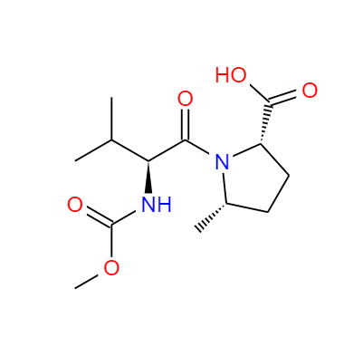 CAS：1335316-40-9，中文名稱：(5S)-N-(甲氧羰基)-L-纈氨酰-5-甲基-L-脯氨酸 