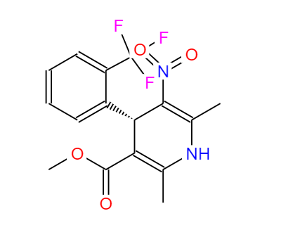 CAS：98625-26-4，中文名稱：(S)-2,6-二甲基-5-硝基-4-(2-三氟甲基)苯基)-1,4-二氫吡啶-3-甲酸甲酯