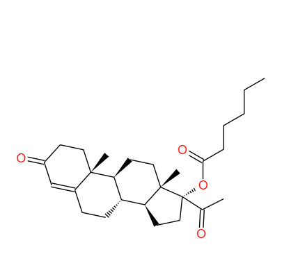 CAS：630-56-8，中文名稱：17α-羥基孕酮己酸鹽 ，英文名稱：17α-HydroxyprogesteroneCaproate 