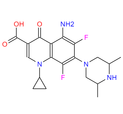  CAS：111542-93-9，中文名稱：司帕沙星 ，英文名稱：Sparfloxacin