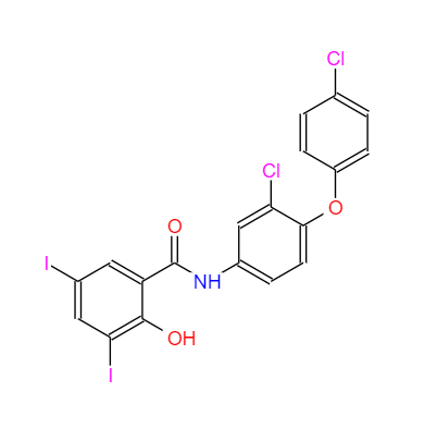 CAS：22662-39-1，中文名稱：雷復尼特 ，英文名稱：Rafoxanide 
