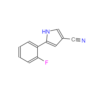 CAS： 1240948-77-9， 5-(2-氟苯基)-1H-吡咯-3-甲腈