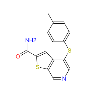 CAS：251992-66-2，4-(p-甲苯基硫)噻吩并[2,3-c]吡啶-2-甲酰胺