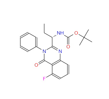 CAS：870281-85-9，(S)-(1-(5-氟-4-氧代-3-苯基-3,4-二氫喹唑啉-2-基)丙基)氨基甲酸叔丁酯