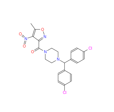 CAS：1360705-96-9，(4-(雙(4-氯苯基)甲基)哌嗪-1-基)(5-甲基-4-硝基異噁唑-3-基)甲酮