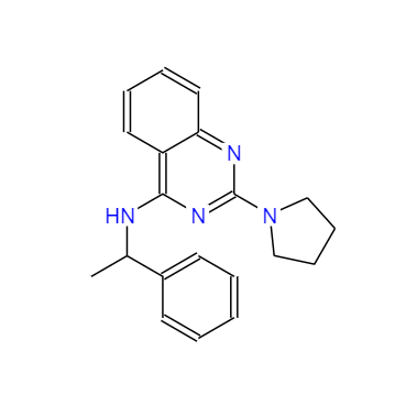 CAS：662163-81-7，N-(1-苯乙基)-2-(吡咯烷-1-基)喹唑啉-4-胺