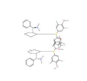 CAS：494227-37-1，(SP,S′P)-1,1′-雙[雙(4-甲氧基-3,5-二甲苯基)膦基]-2,2′-雙[(R)-α-(二甲胺基)苯甲基]二茂鐵