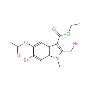 CAS：110543-98-1，5-乙酰氧基-6-溴-2-溴甲基-1-甲基吲哚-3-甲酸乙酯