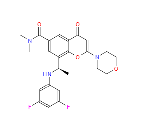 CAS：1627494-13-6，(R)-8-(1-((3,5-二氟苯基)氨基)乙基)-N,N-二甲基-2-嗎啉-4-氧代-4H-苯并吡喃-6-甲酰胺
