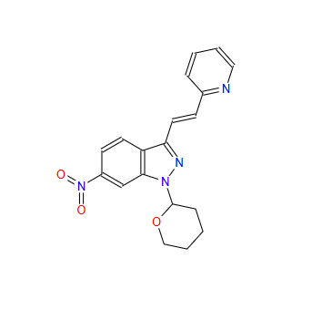 CAS：886230-75-7，(E)-6-硝基-3-[2-(吡啶-2-基)乙烯基]-1-(四氫-2H-吡喃-2-基)-1H-吲唑