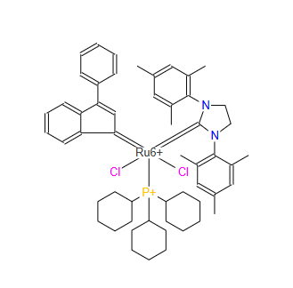 CAS：536724-67-1，[1,3-雙(2,4,6-三甲基苯基)-2-咪唑烷亞基](3-苯基-1H-茚-1-亞基)(三環(huán)己基膦)二氯化釕(II) 