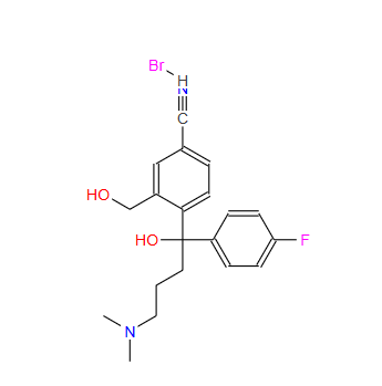 CAS：103146-26-5，4-[4-(二甲氨基)-1-(4-氟苯基)-1-羥丁基]-3-羥甲基苯腈氫溴酸鹽